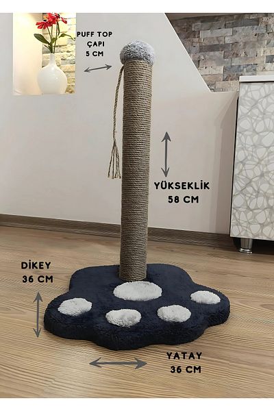 Rexon Cat Scratching Board with Paw Model 50 cm Large Size Scratching Cat Playground with Plush Head