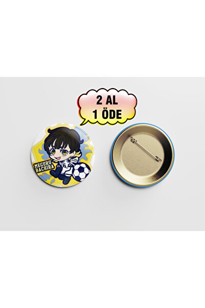 Akumastik Blue Lock Meguru Bachira 44mm İğneli Buton Rozet- Anime ROZET Çanta Aksesuarı