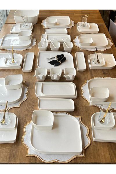 ROSSEV Breakfast Set Drop 67 Pieces for 6 People