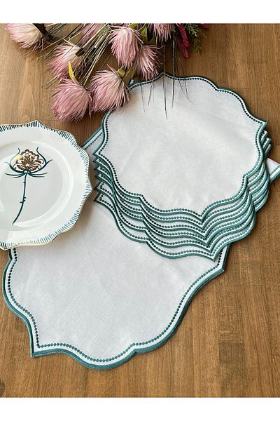 ROSSEV Set de 7 piese și pahar verde sculptat
