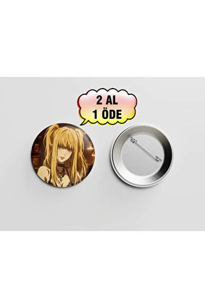 Akumastik Death Note Misa Amane 1 adet 44mm Buton Rozet - Anime Rozet