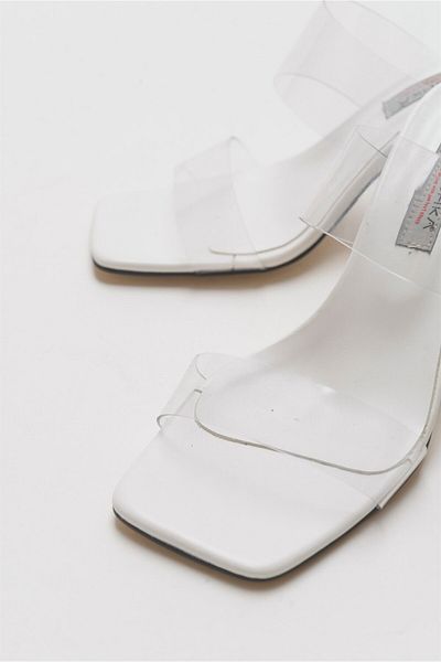 Niloshka Διαφανείς παντόφλες Enda White Banded