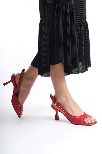 Niloshka PRAG Red Women's Sandals - Troc Detailed