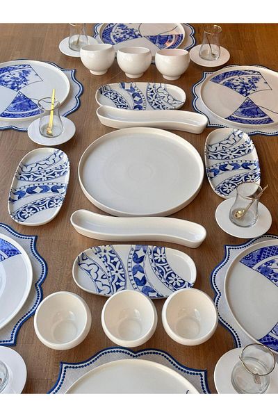 ROSSEV Breakfast Set Marino 43 Pieces for 6 People
