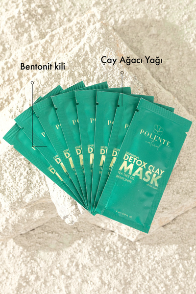 Polente Natural Spiriluna Yosunlu Detox Kil Maskesi (8 ML X 8 ADET)