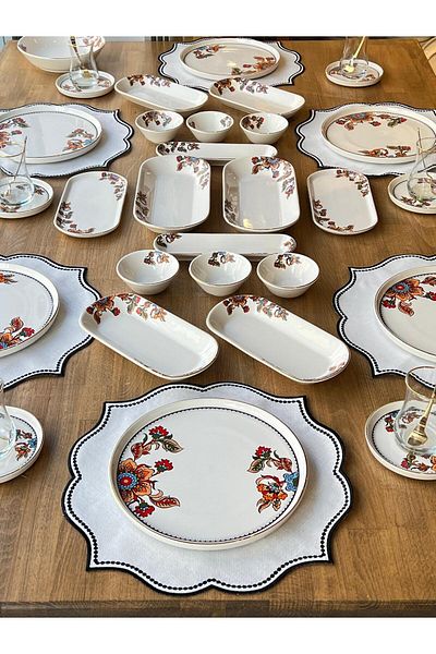 ROSSEV Breakfast Set Lorena 47 Piece for 6 People