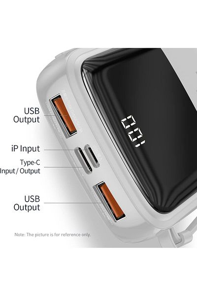 Bastec Digital Display Power Bank Charger (20000mAh 45W) with Type-C Cable