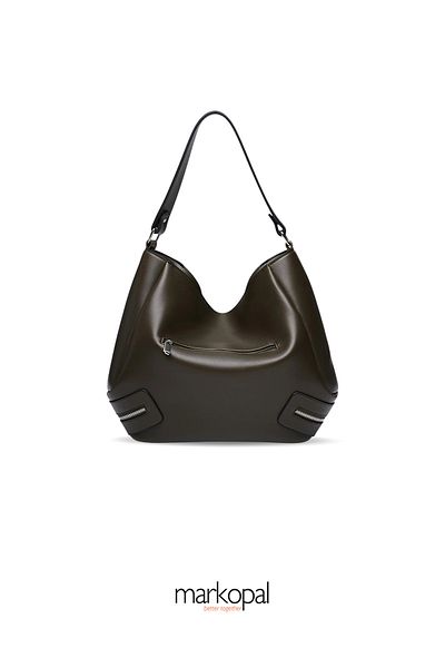 MORCA Genuine Suede Casual Tote Women's Shoulder Bag Izg2200-1 Khaki