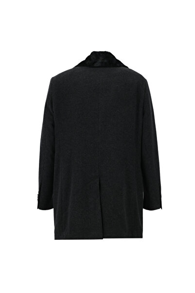 Abdullah Kiğılı Fur Collar Cashmere Coat