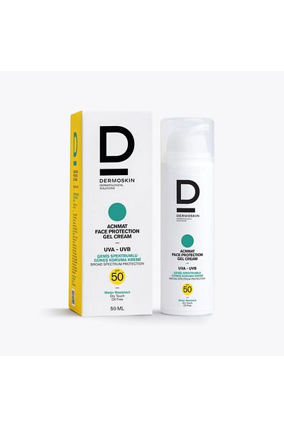 Dermoskin جل حماية الوجه لحب الشباب بعامل حماية من الشمس 50+، 50 مل - كريم الشمس