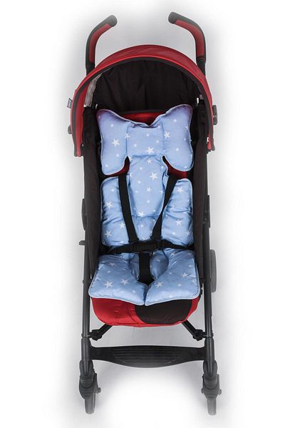 SAVA HOME COLLECTİON Sevi Bebe Stroller and Car Seat Cushion ART-8376 Blue Star