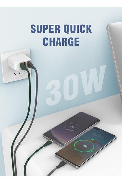 Glassology Braided Usb-a To Lightning 1m Cable, 18w Fast Pd Charge For Iphone 8–14 & Ipad Pro Grey
