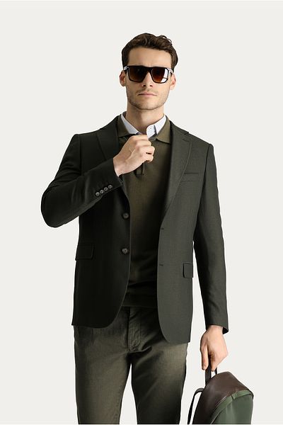 Abdullah Kiğılı Woolen Classic Patterned Jacket