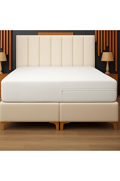 tıklasepetim Mellowtex Fermuarlı Örme Yatak Kılıfı 160x200 Ölçülü Sıvı Geçiri...