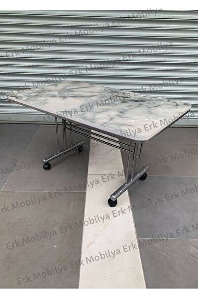 eralya Tekerlekli Orta Sehpa, Pratik Orta Sehpa, 70x110cm Masa, Tekerli Sehpa