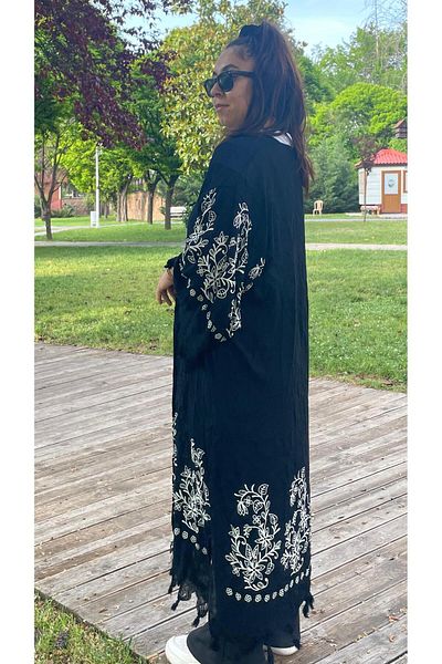 Sobe Hediyelik Slap Stone Printed Chic și Pareo Kaftan