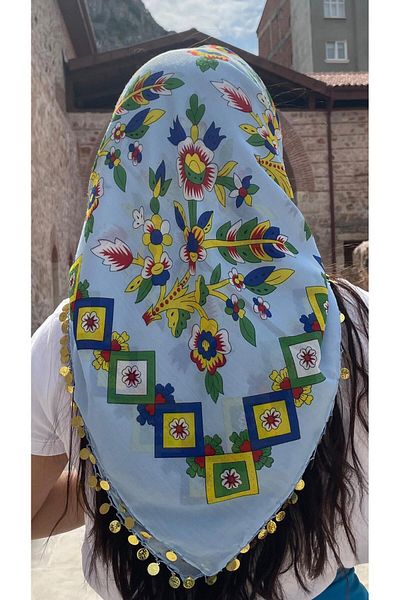 Sobe Hediyelik Çengelköy Slap Sequin Writing Scarf