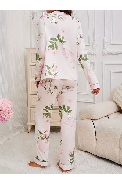 Lilly Floral Patterned Pajama Set