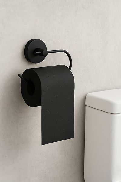MultiStore Black Wc Paper Holder Toilet Paper Holder Toilet Paper Hanger Coverless Toilet Paper Holder