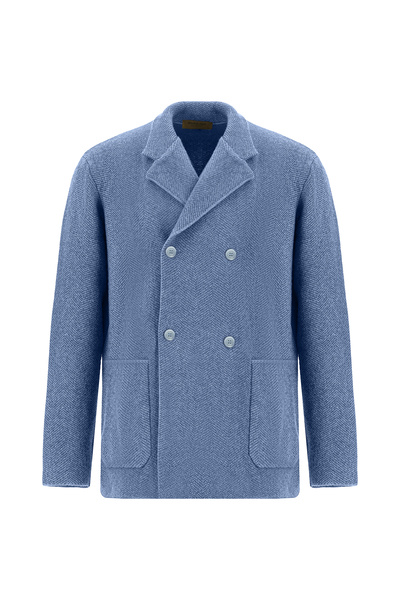 Abdullah Kiğılı Italian Wool Cashmere Double Breasted Knitwear Cardigan