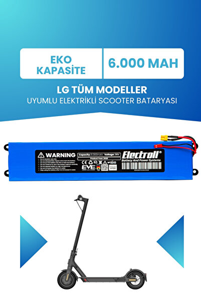 ELECTROLL Lg Tüm Modellerle Uyumlu Scooter Batarya 36v 6000mah (EKO KAPASİTE)...