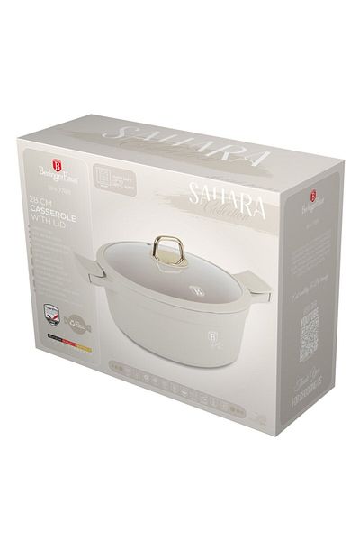 Berlinger Haus Pot With Lid And Removable Silicone Handles 28 Cm, 6.6l Sahara Bh 7788, Non-stick
