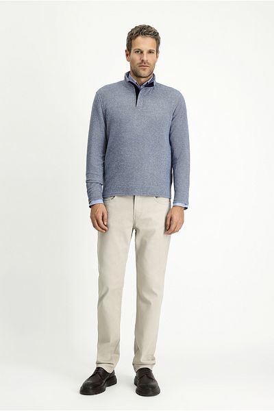 Kiğılı Bato Collar Regular Fit Striped Zippered Sweatshirt