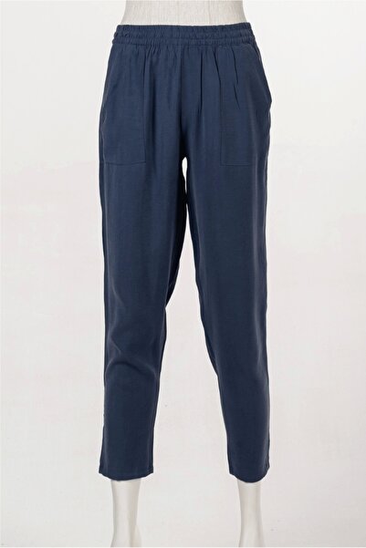 Invee İnvee Indigo Natural Fabric Trousers - 6960