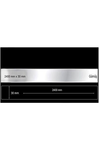 demdekor Dekoratif Aynalı Pleksi Şerit Süs Gümüş 30 Mm X 2400 Mm Mobilya Dola...