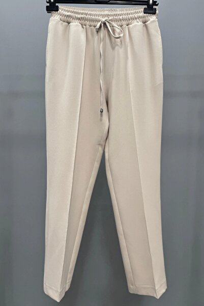 Sentez Παντελόνι με κορδόνια σε πέτρινο χρώμα με πλαϊνές τσέπες - 153