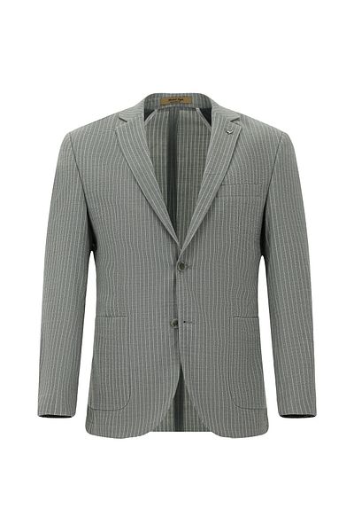 Kiğılı Super Slim Fit Extra Slim Fit Wool Striped Sports Jacket