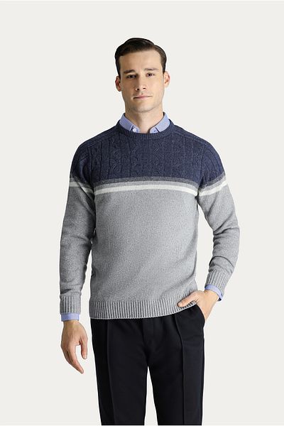 Kiğılı Crew Neck Slim Fit Slim Fit Seamless Patterned Knitwear Sweater