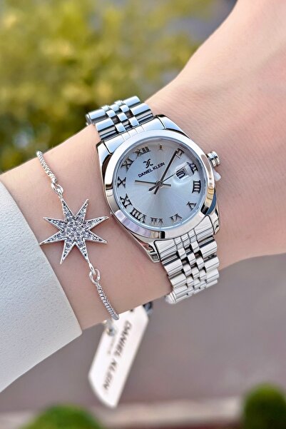 Daniel Klein Gri Renk Ayarlanabilir Kordonlu Kadın Kol Saati ve Bileklik