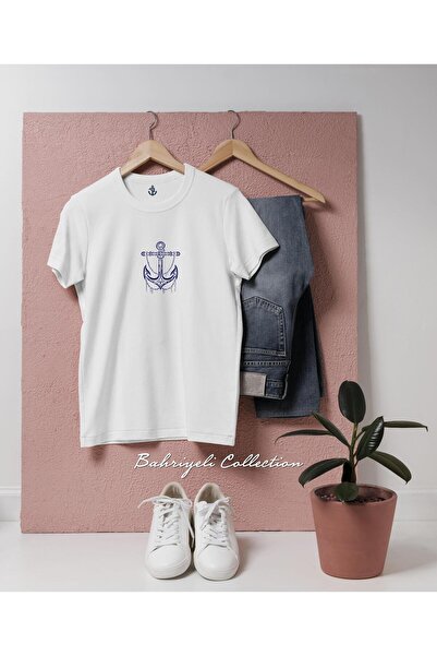 bahriyeli.jpeg Oversize Sailor Anchor Design Unisex T-Shirt