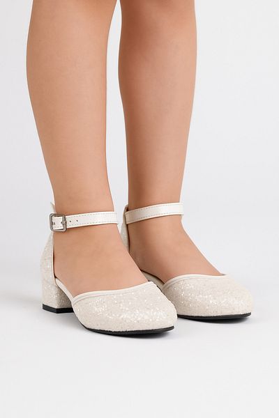 KATEYLER Pantofi cu toc pentru fete Sedef Glass Broken