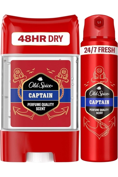 Old Spice Clear Jel Captain Antiperspirant 70 ml + Captain Deodorant 150 ml