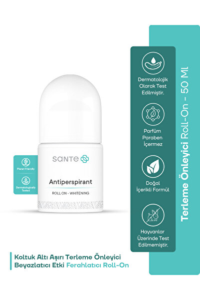 SantePlus Provitamin B5 Içeren Koltuk Altı Beyazlatıcı Terleme Önleyici Antiperspirant Roll-on 50 ml