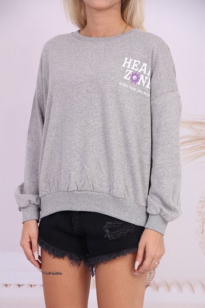 Aslında Look Sweat scris Heart Zone