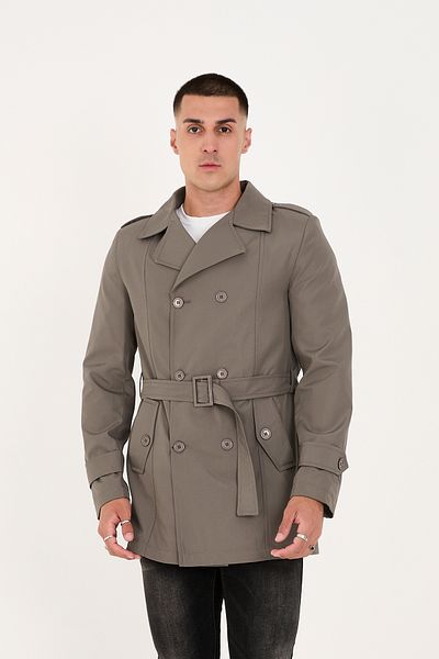 LEBS Belted Men's Seasonal Trench Coat