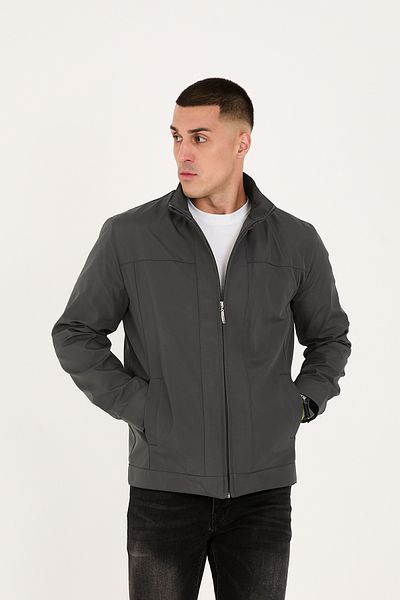 LEBS Men's Stand Collar Summer Coat