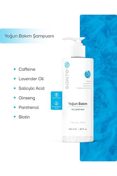 SantePlus Salt Free Intensive Care Shampoo Against Dandruff for Greasy Hair (E.Gzama, S.Edef)