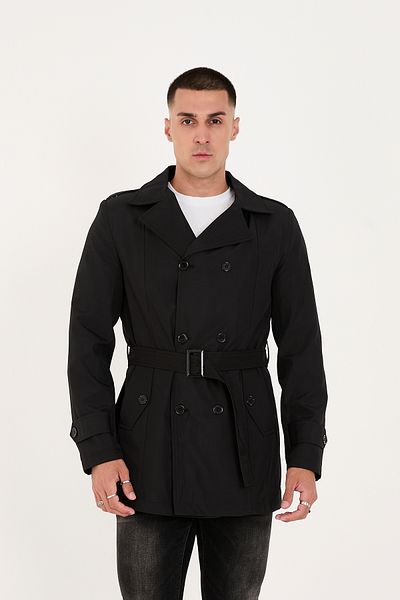 LEBS Belted Men's Seasonal Trench Coat
