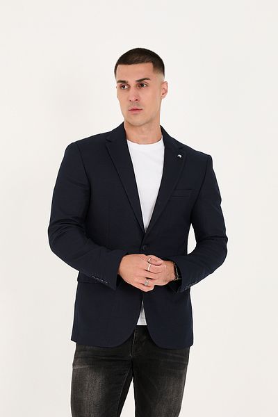 LEBS Lycra Knitted Fabric Slim Fit Men's Jacket