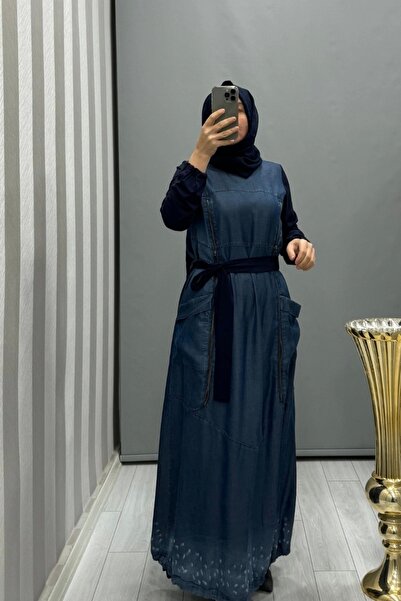 MissWhence Navy Blue Denim Dress - 35807