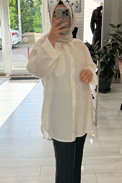 qooq Orb White Shirt - 24ss219 Model