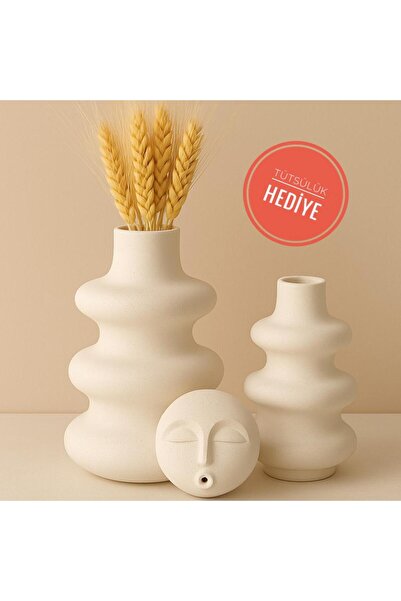 zenovia 2'li Bohem Vazo Seti ( Tütsülük Hediyeli )