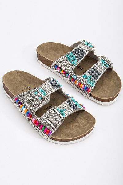 Polomia Comfort Ορθοπεδικές παντόφλες Eva Sole Comfort Stone Diamond Embroidered Agnes Ball Daily