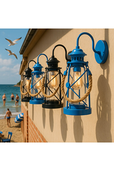 Tel Lighting Halatlı Aplik Aydınlatma Siyah,