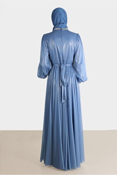 Alvina Taşlı Foil Abiye 50223