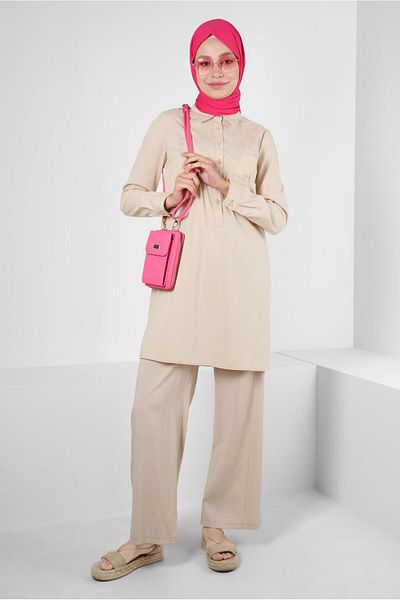 Alvina SHIRT COLLAR BUTTONED TUNIC 43826